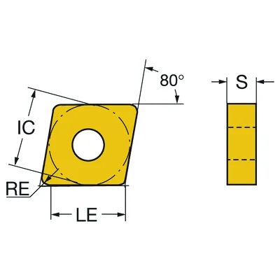 INSERTO ROMBICO CNMG 120408 PR 4425 SANDVIK PARA AC/CARBONO Sandvik - Imagen 3