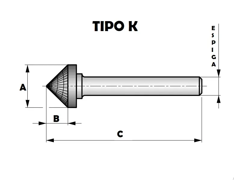 LIMA ROTATIVA DE WIDEA K1005 ESPIGA DE 1/4" Kex - Imagen 2