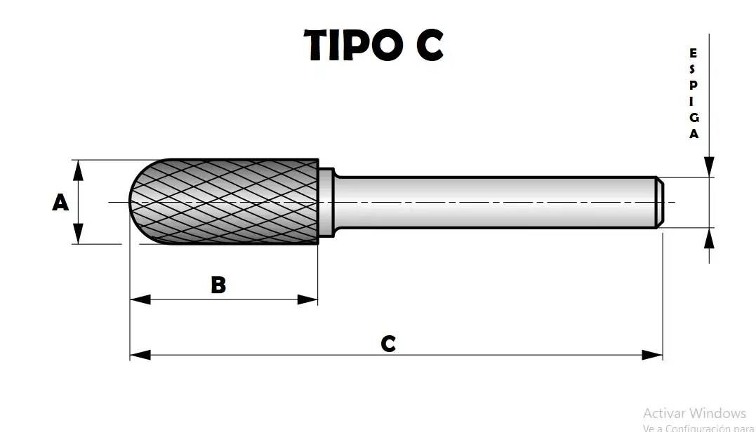 LIMA ROTATIVA DE WIDEA C1020 ESPIGA DE 1/4" Harlingen - Imagen 2