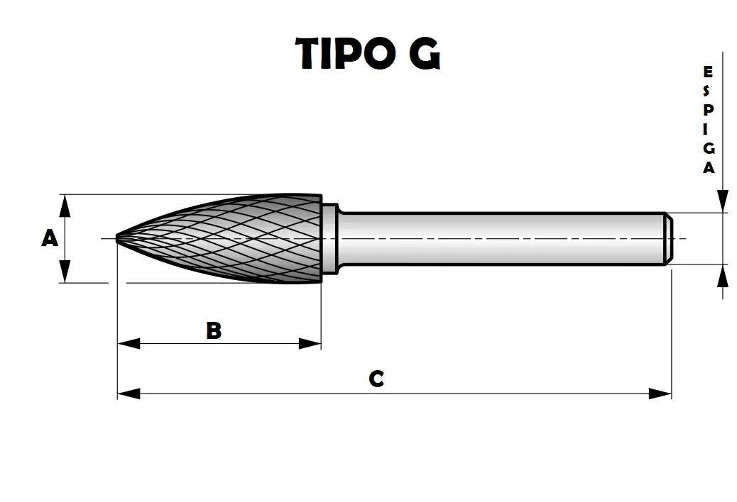 LIMA ROTATIVA DE WIDEA G1020 ESPIGA DE 6 MM IVARSSON