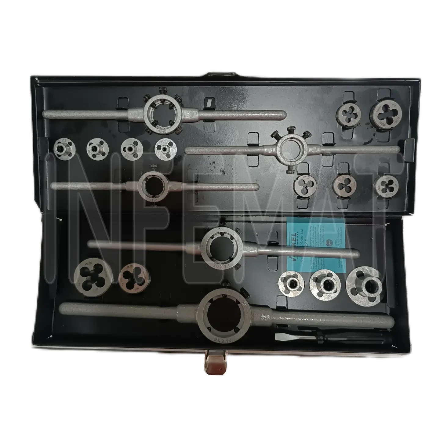 JUEGO TARRAJA Y GUIAS C/PALANCAS 19 PCS DE M3 - M12 HG VOLKEL 49599